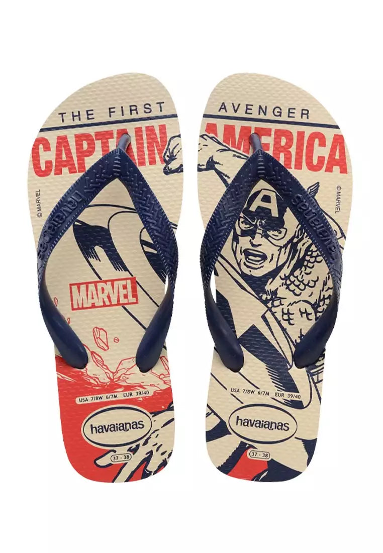 Men's Top Marvel Logomania Flip Flops