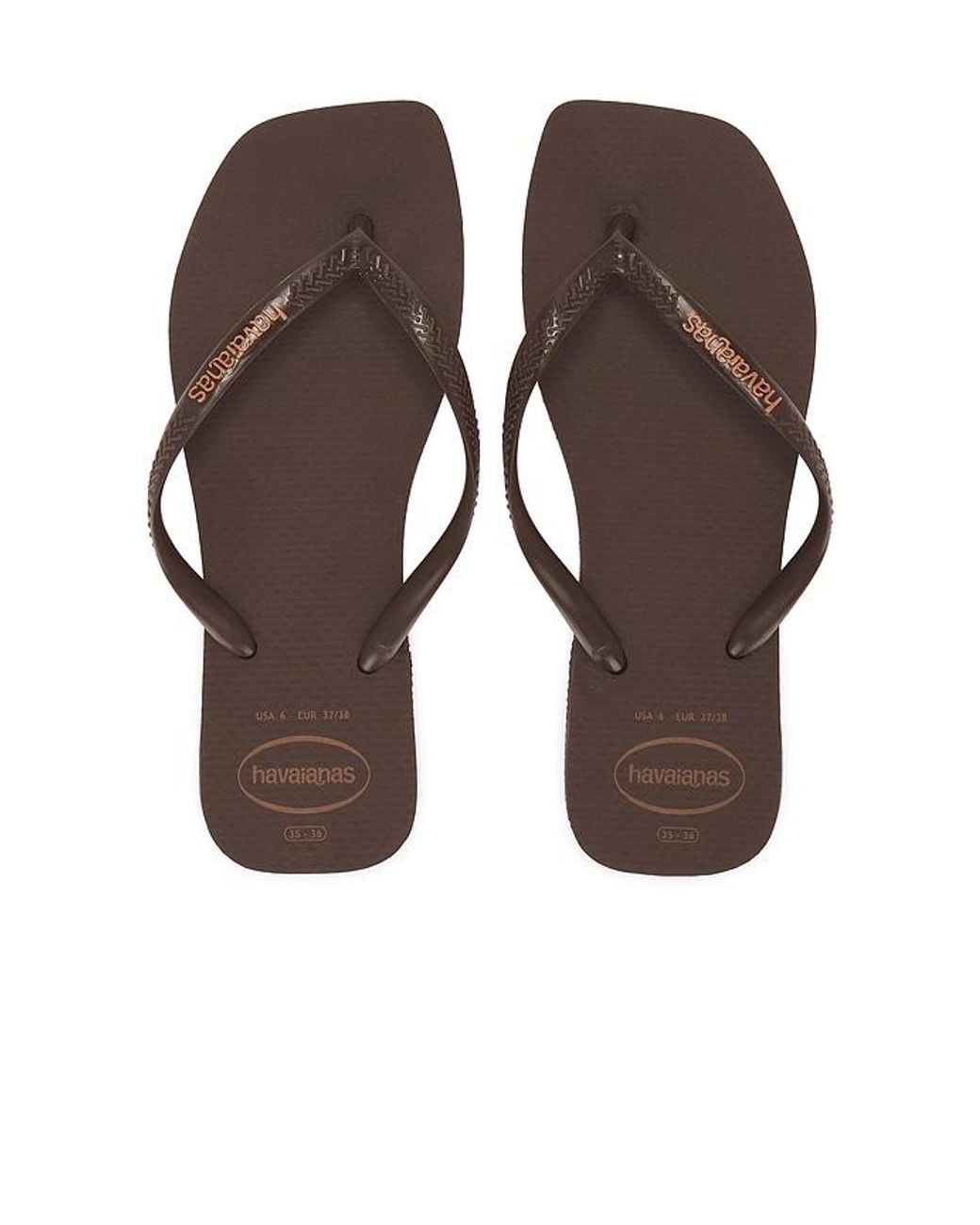 Women's Slim Square Logo Pop Up Flip Flops