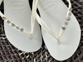 Women's Slim Crystal Flip Flops