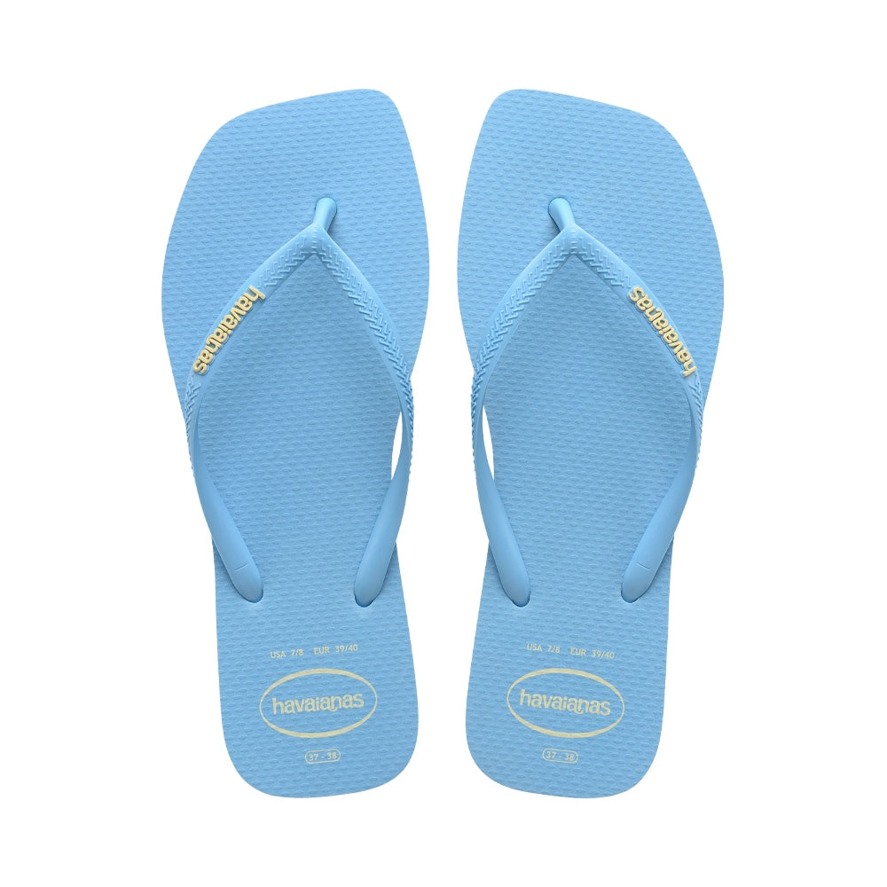 Women's Slim Square Logo Pop Up Flip Flops