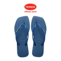Women's Slim Square Logo Metallic Flip Flops